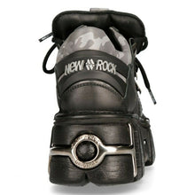 Load image into Gallery viewer, New Rock Shoes Boots Black Platform Platform Tower Real Leather Reflector