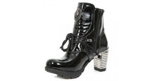Load image into Gallery viewer, New Rock Shoes Women's Ankle Boots Heel Boots Gothic M.TR061 Patent Leather