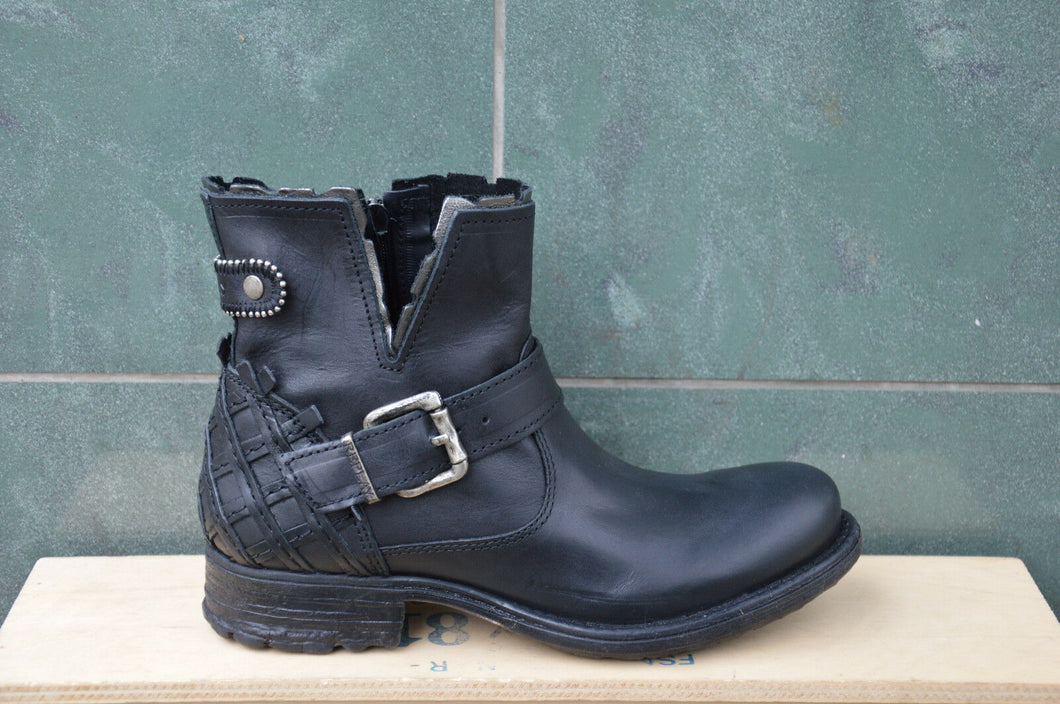 Replay Damenschuhe Stiefelette Shoes Schuhe Boots Leder Black Schwarz