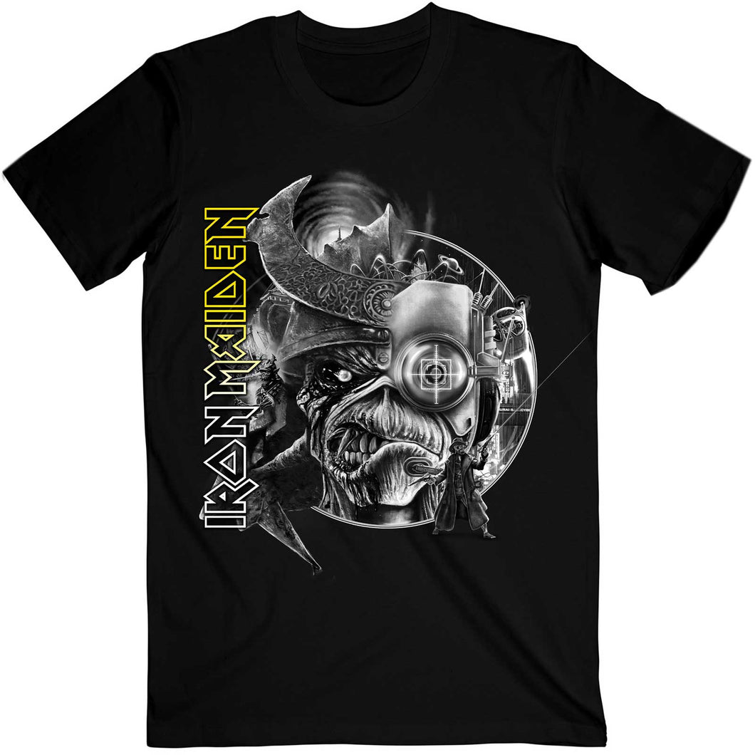 IRON MAIDEN UNISEX T-SHIRT: THE FUTURE PAST TOUR '23 GREYSCALE