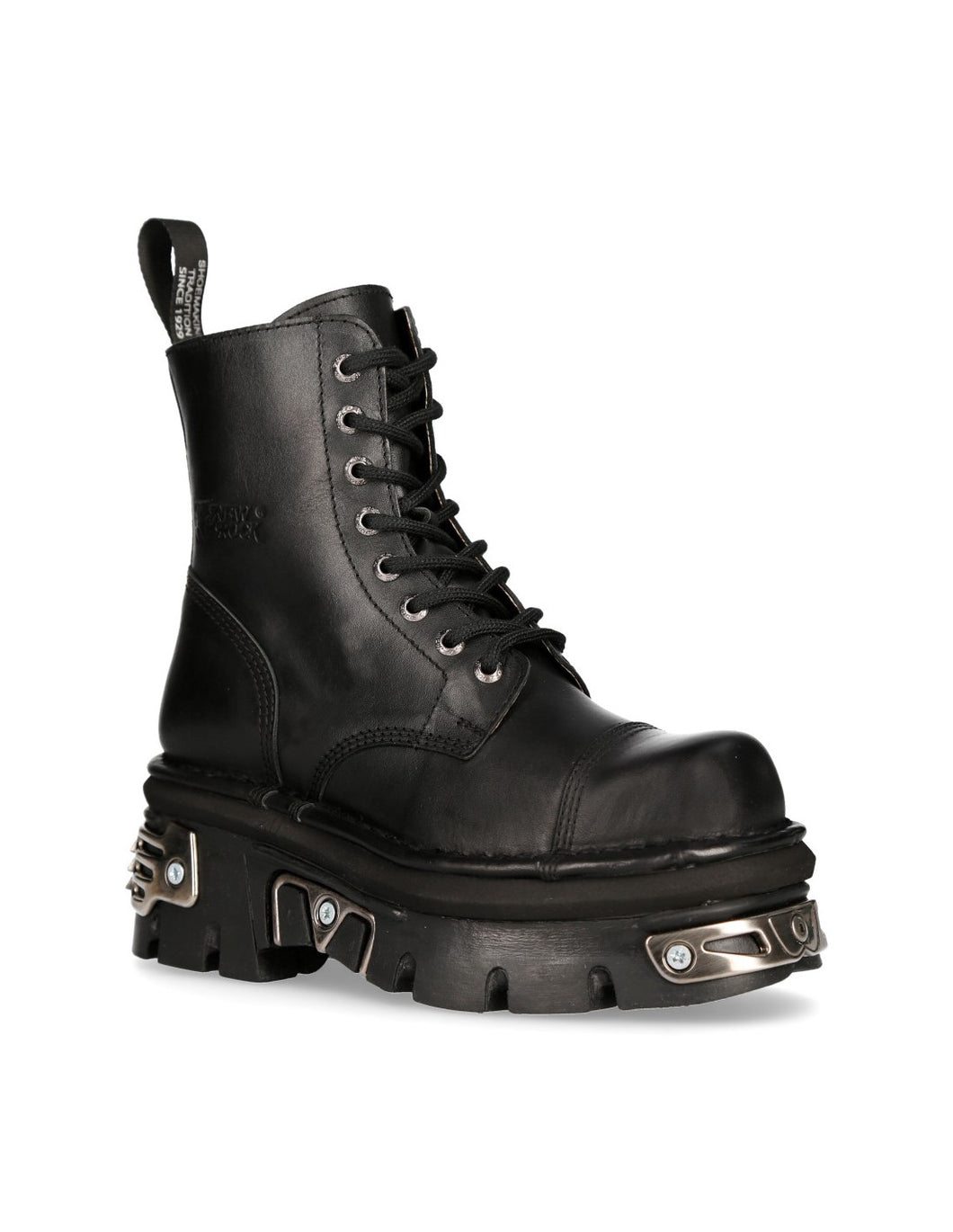 New Rock Boots Shoes Boots Platform Black METALLIC M-NEWMILI083-S36