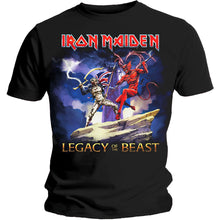 Lade das Bild in den Galerie-Viewer, IRON MAIDEN UNISEX T-SHIRT: LEGACY BEAST FIGHT (BACK PRINT)
