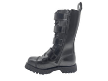 Load image into Gallery viewer, Darksteyn Shoes 14 Eye 4 Buckle Ranger Premium Boots Black
