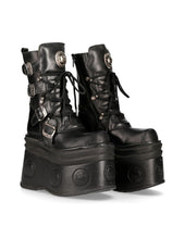 Load image into Gallery viewer, New Rock Boots Shoes Platform Black Genuine Leather M-373-C105 Made in Spain
