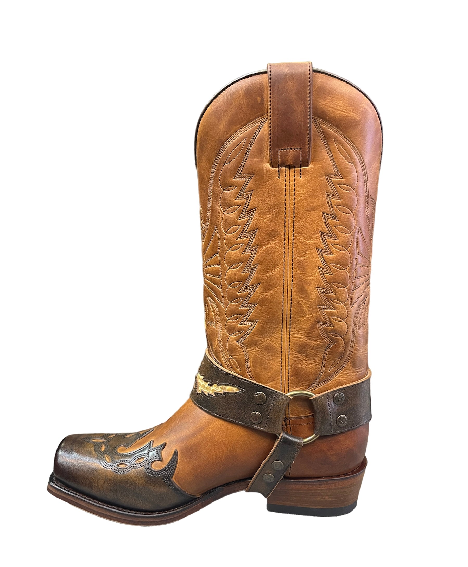 Sendra Stiefel Western Cowboystiefel Biker Boots Natur Antic