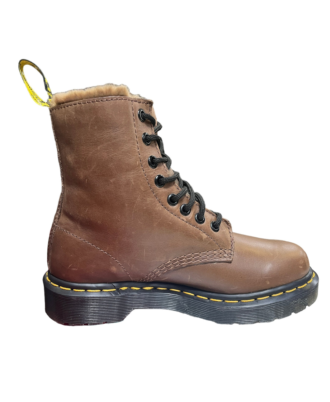 Dr. Martens 8-Loch Stiefel 1460 Serena Gefüttert Echtleder Dark Braun 13934201