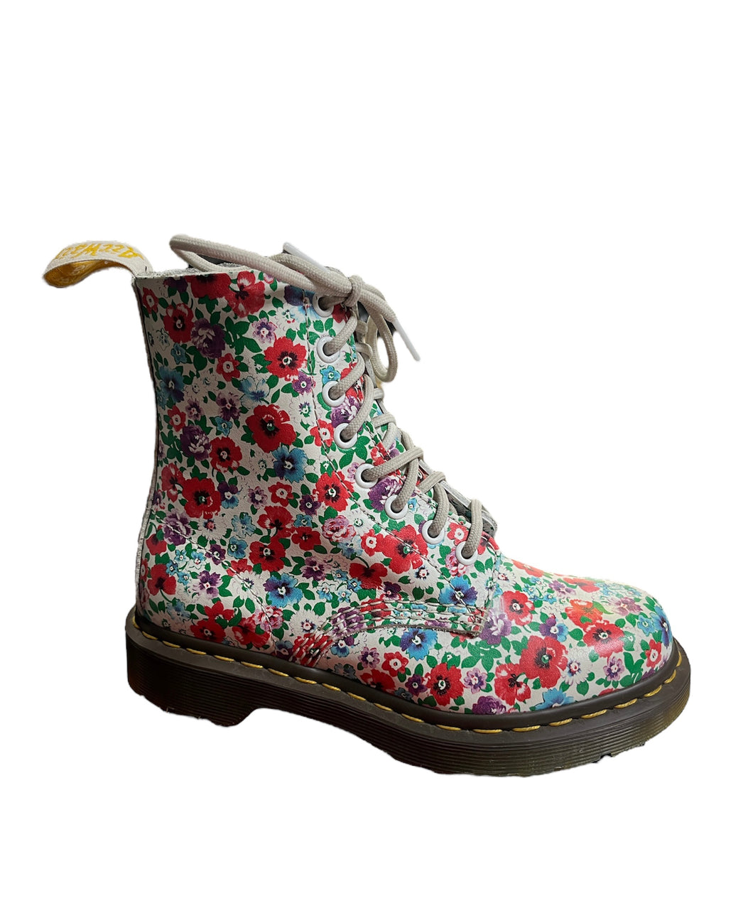 8-Loch Stiefel 1460 PASCAL Wildpoppy White Blanc