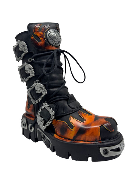 New Rock Shoes Shoes Boots Boots M.373-S4 Biker Boots Gothic Genuine Leather