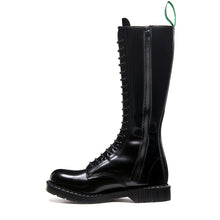Load image into Gallery viewer, Solovair Shoes Boots 20 Hole with Zip Black Made in England
