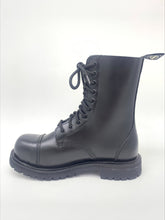 Load image into Gallery viewer, Sendra Boots 10 Holes Black Smooth Leather Steel Toe Made in Spain
