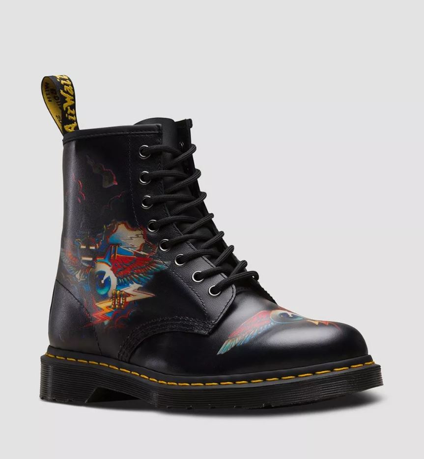 Dr.Martens X RICK GRIFFIN EYE 8-hole unisex boots 1460 smooth leather smooth genuine leather limited edition