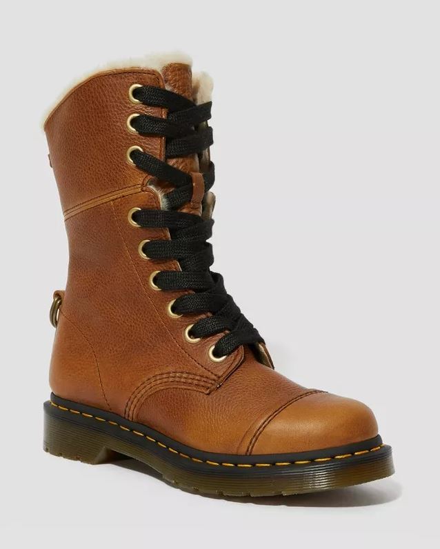 Dr.Martens AIMILITA GRIZZLY GEFÜTTERT Echtleder TAN Braun 22693220