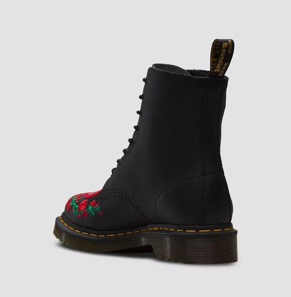 Dr.Martens 8-Loch Stiefel 1460 PASCAL PAILLETTEN HERZEN Black Echtleder Limited Edition