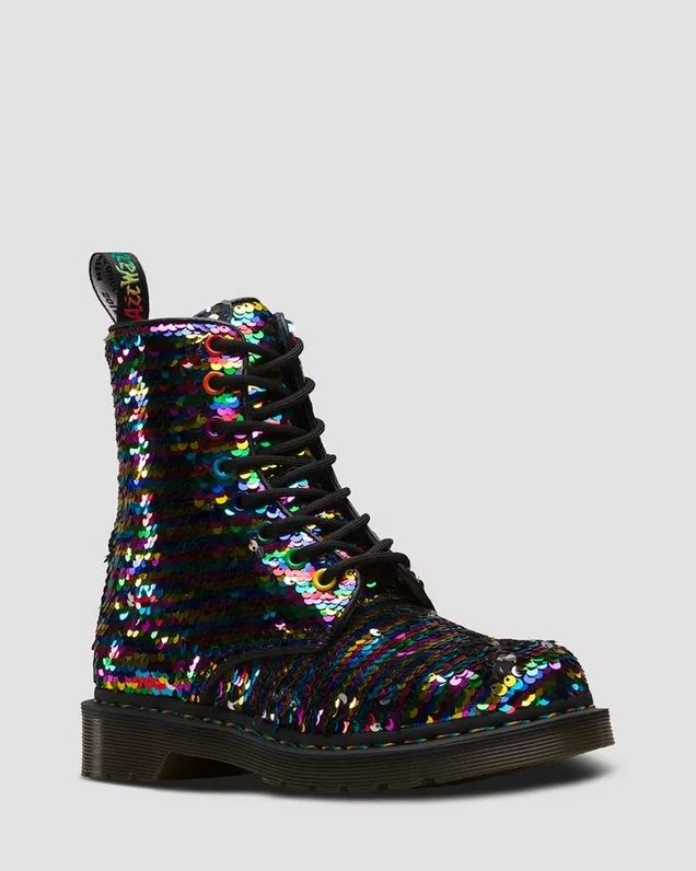 Dr.Martens 8-Loch Unisex Stiefel 1460 PASCAL SEQUIN Rainbow Pride Limited Edition 24594980