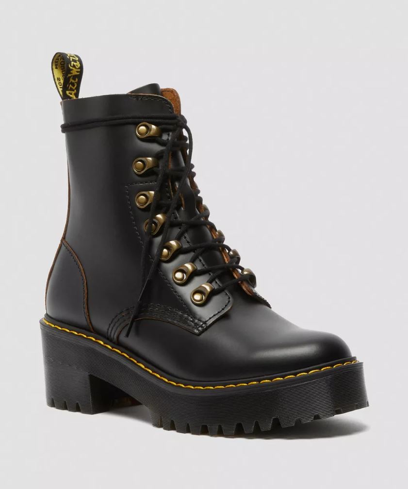 Dr.Martens LEONA VINTAGE SMOOTH Echtleder Schwarz 22601001