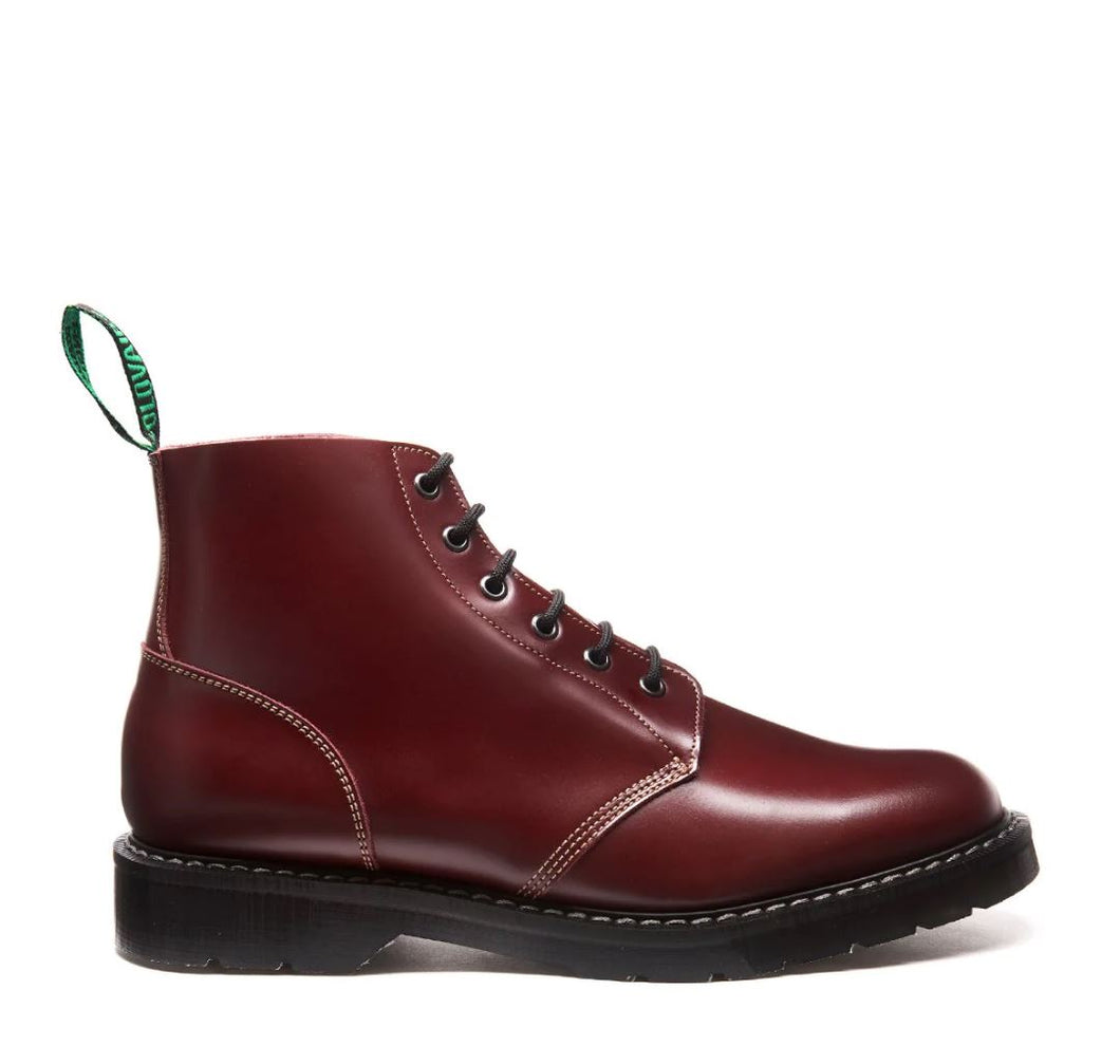 Solovair Schuhe Shoes Boots Stiefel 6-Loch Astronaut Oxblood Hi-Shine Leder Made in England