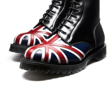 Lade das Bild in den Galerie-Viewer, Solovair Schuhe Shoes Boots Stiefel 6-Loch Astronaut Union Jack Leder Made in England
