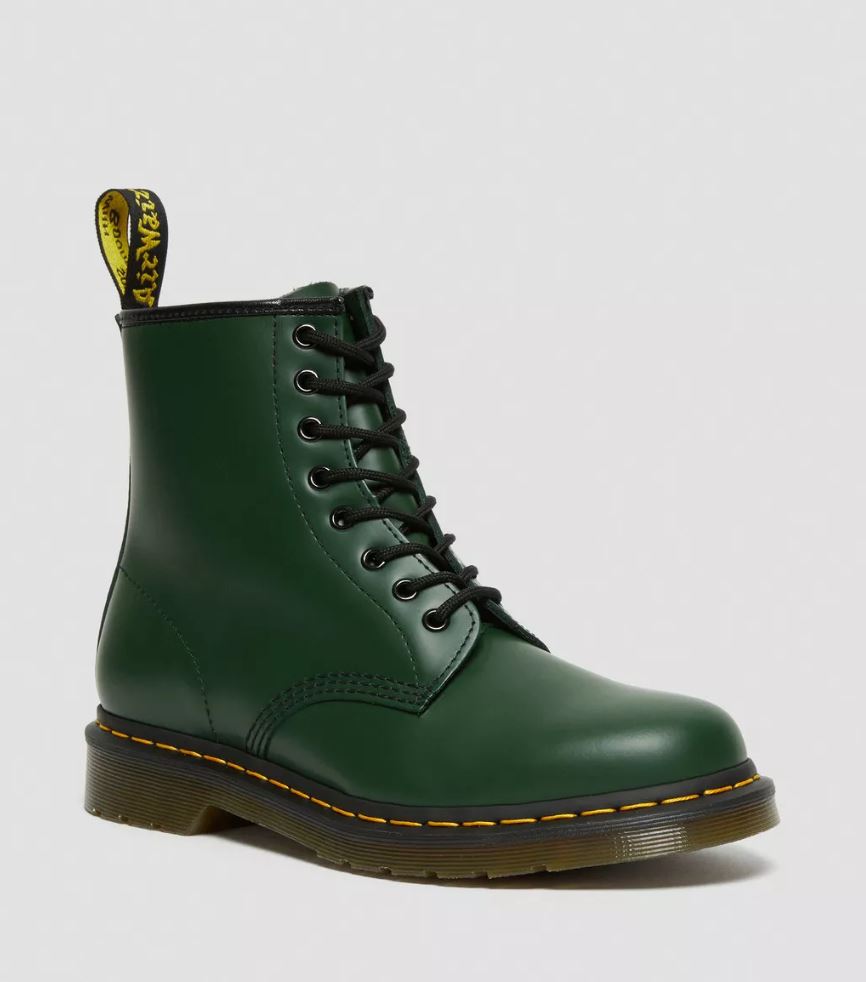 Dr. Martens 8-Loch Stiefel 1460 Green Echtleder Smooth Glattleder