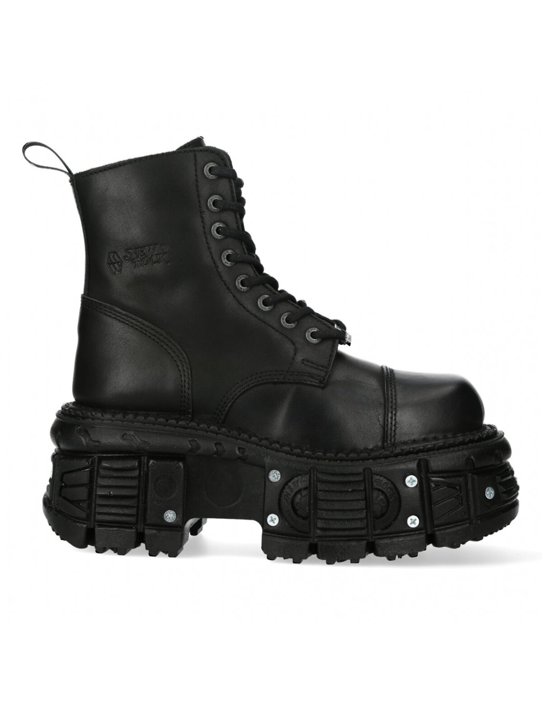 New Rock Shoes Boots Boots TANK083-C1 Gothic Tank Collection Black Genuine Leather