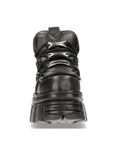Load image into Gallery viewer, New Rock Plateau Ankle Boots Metallic M-106 Schwarz
