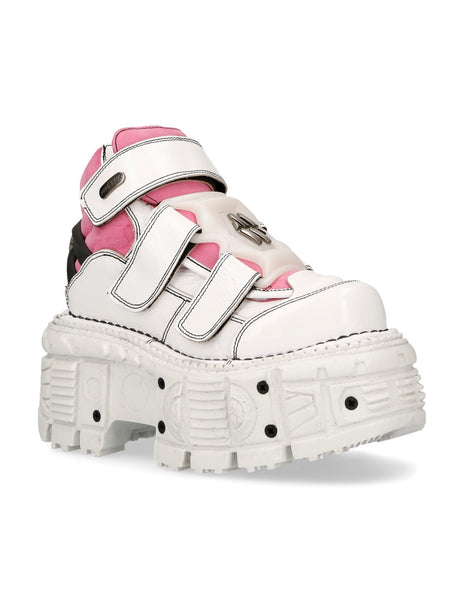 <tc>New Rock Plateau Ankle Boots Metallic M-TANK106-C2 with Tanksole Black</tc>