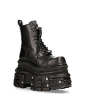 Load image into Gallery viewer, New Rock Shoes Boots Boots M-MILI083CCT-C4 Gothic Tank Collection Black Genuine Leather
