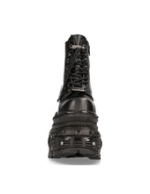 Lade das Bild in den Galerie-Viewer, New Rock Shoes Boots Stiefel M-MILI083CCT-C4 Gothic Tank Collection Black Echtleder
