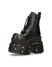 Load image into Gallery viewer, New Rock Shoes Boots Boots M-MILI083CCT-C4 Gothic Tank Collection Black Genuine Leather
