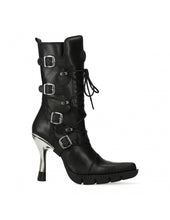 Load image into Gallery viewer, New Rock M-TR003-S1 Platform Genuine Leather Boots Black
