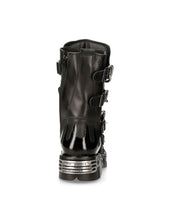 Lade das Bild in den Galerie-Viewer, New Rock Schuhe Shoes Boots Stiefel M.727-S5 Bikerstiefel Gothic Echtleder Totenkopf Skull mit Ketten
