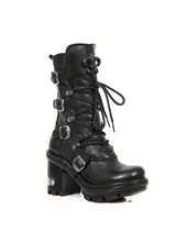 Load image into Gallery viewer, New Rock NEOTRAIL M-NEOTYRE05-S1 Platform Genuine Leather Boots Black Lily
