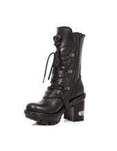 Load image into Gallery viewer, New Rock NEOTRAIL M-NEOTYRE05-S1 Platform Genuine Leather Boots Black Lily
