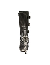 Lade das Bild in den Galerie-Viewer, New Rock Schuhe Damen- Stiefel Boots Schuhe Gothic M-MAG006-S1 Schnallen Punk Skull
