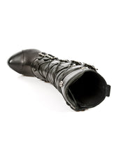 Lade das Bild in den Galerie-Viewer, New Rock Schuhe Damen- Stiefel Boots Schuhe Gothic M-MAG006-S1 Schnallen Punk Skull
