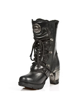Load image into Gallery viewer, New Rock M-TR003-S1 Platform Genuine Leather Boots Black
