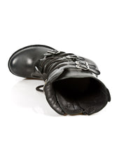 Load image into Gallery viewer, New Rock M-TR003-S1 Platform Genuine Leather Boots Black

