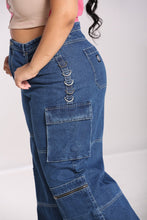 Lade das Bild in den Galerie-Viewer, Y2k Utility Demin Wide-Leg Jeans
