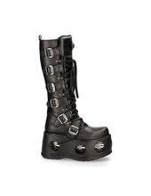 Lade das Bild in den Galerie-Viewer, New Rock Schuhe High Boots M-272-S2 Stiefel Gothic Echtleder mit Sprungfeder
