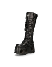 Lade das Bild in den Galerie-Viewer, New Rock Schuhe High Boots M-272-S2 Stiefel Gothic Echtleder mit Sprungfeder
