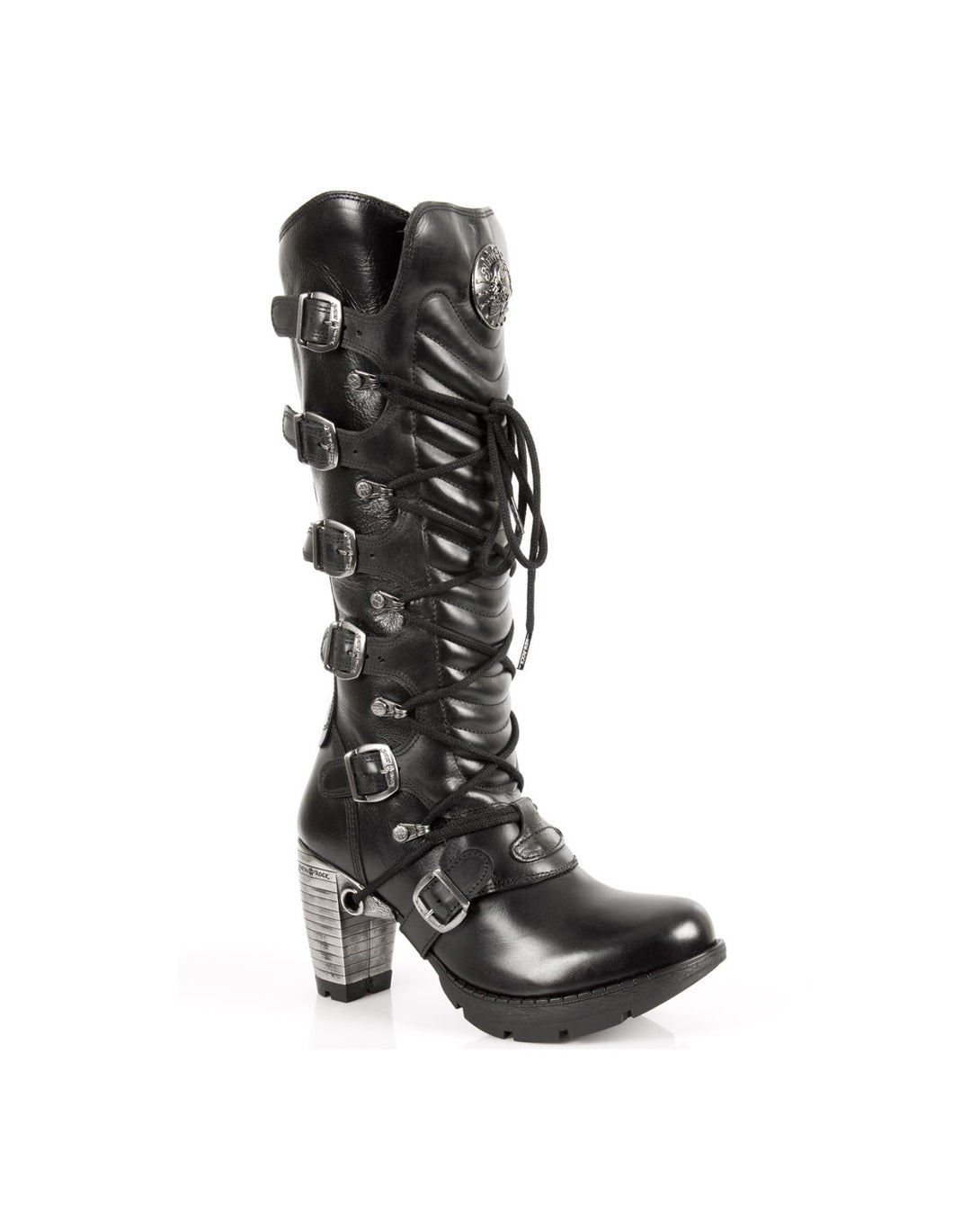 New Rock Schuhe Damen- Stiefel Boots Schuhe Gothic M.TR004-S1 Schnallen