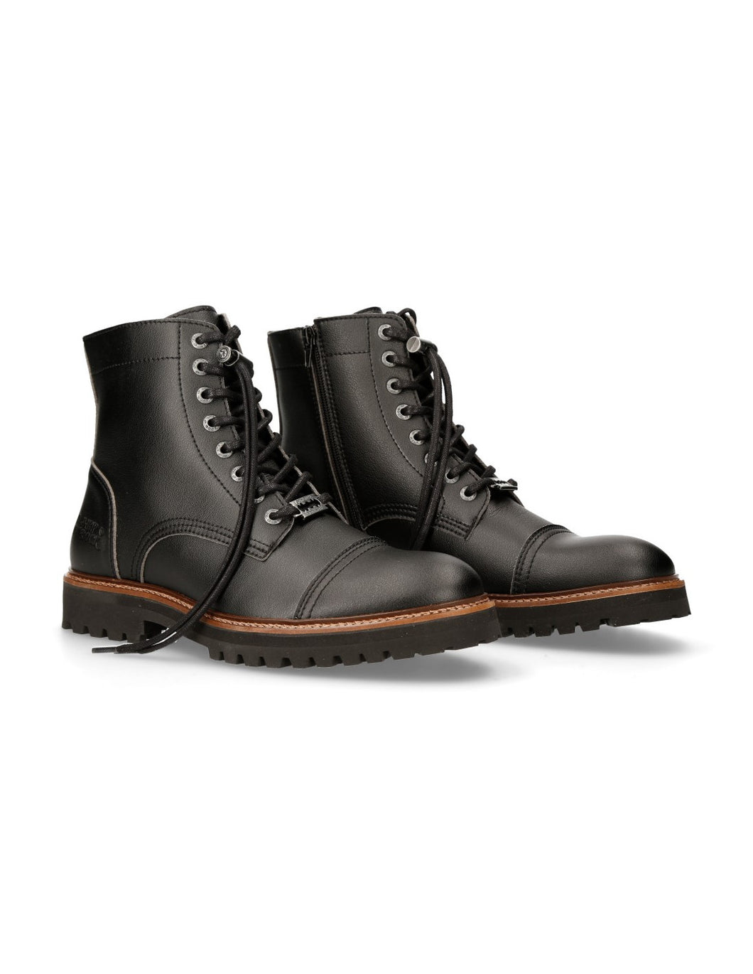 New Rock M-MONTAGNA002-S1 Boots Shoes Real Leather Black
