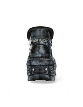 Lade das Bild in den Galerie-Viewer, New Rock Plateau Ankle Boots Metallic M-TANK106T-C1 Black Grey
