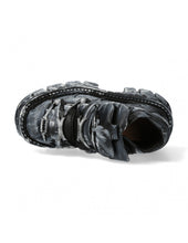 Lade das Bild in den Galerie-Viewer, New Rock Plateau Ankle Boots Metallic M-TANK106T-C1 Black Grey
