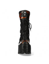 Load image into Gallery viewer, New Rock M-TR003-S1 Platform Genuine Leather Boots Black
