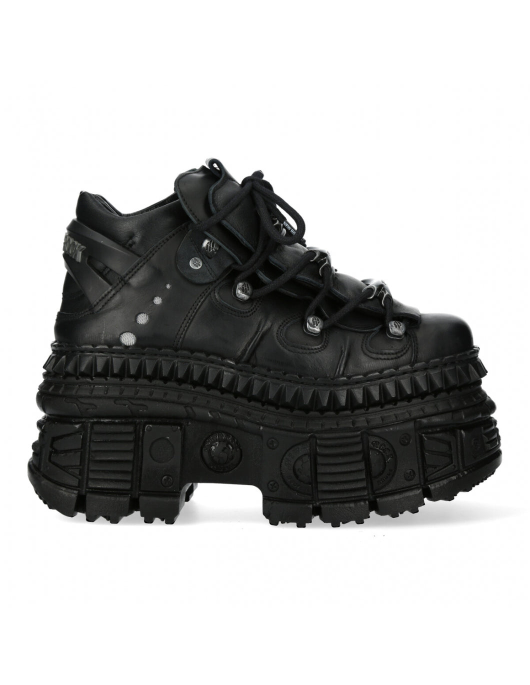 <tc>New Rock Plateau Ankle Boots Metallic M-TANK106-C2 with Tanksole Black</tc>