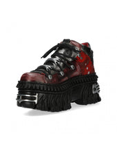 Lade das Bild in den Galerie-Viewer, New Rock Plateau Ankle Boots Metallic M-WALL106N-C17 Rot Exklusive Edition
