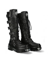 Lade das Bild in den Galerie-Viewer, New Rock Schuhe High Boots 272 Stiefel Gothic Echtleder Schwarz
