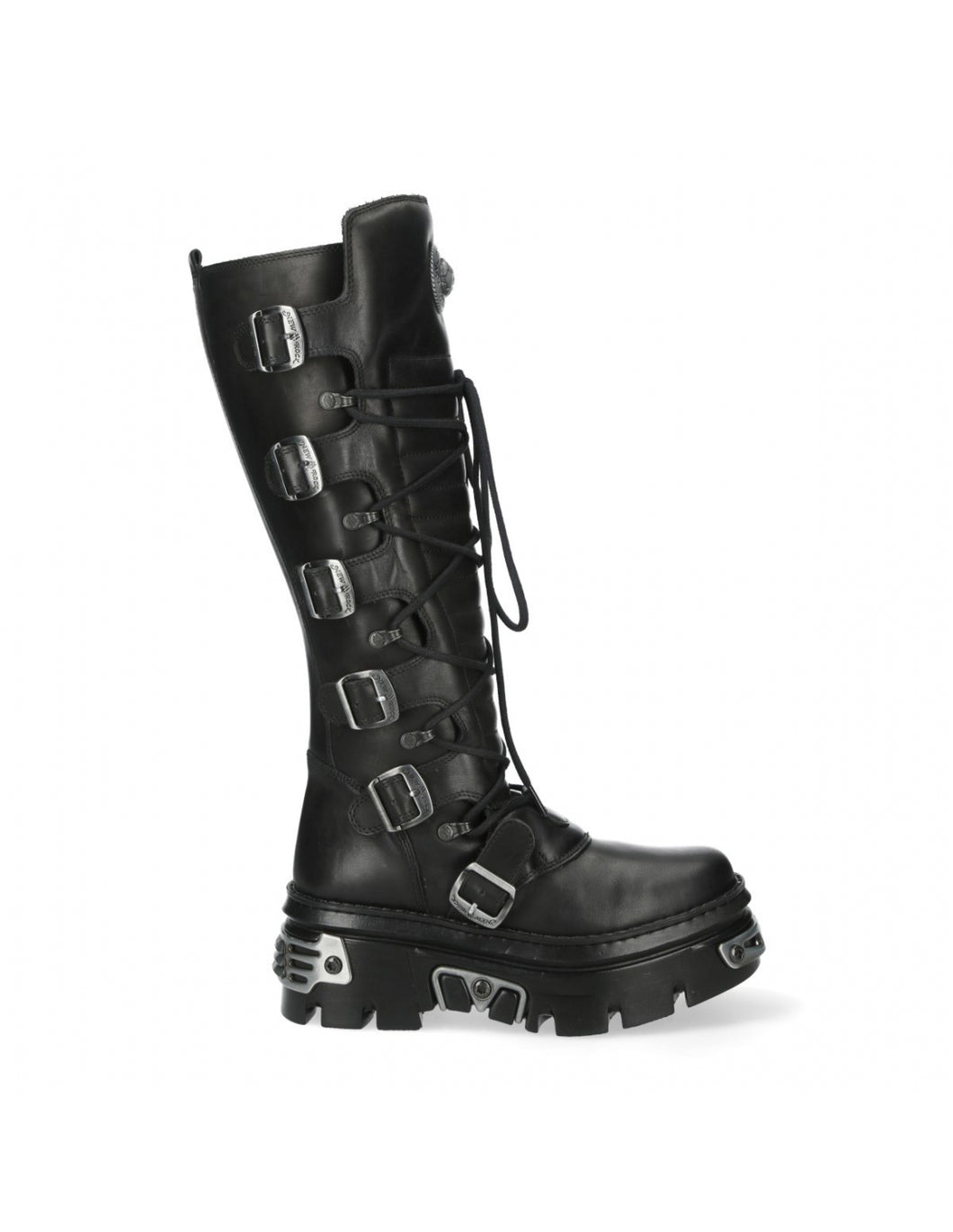 New Rock Schuhe High Boots 272 Stiefel Gothic Echtleder Schwarz