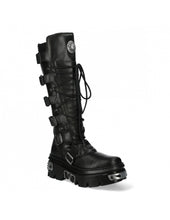 Lade das Bild in den Galerie-Viewer, New Rock Schuhe High Boots 272 Stiefel Gothic Echtleder Schwarz
