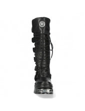 Lade das Bild in den Galerie-Viewer, New Rock Schuhe High Boots 272 Stiefel Gothic Echtleder Schwarz
